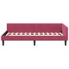 vidaXL Cadre de lit d'angle avec t&ecirc;te de lit Bordeaux 90 cm x 190 cm