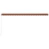 vidaXL Auvent manuel r&eacute;tractable 600x300 cm Orange et marron