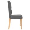 vidaXL Chaises &agrave; manger lot de 4 gris fonc&eacute; tissu
