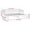 vidaXL Lit coulissant sans matelas blanc 2x(90x200) cm