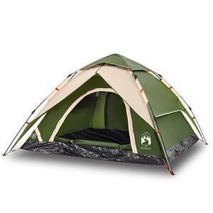 vidaXL Tente de camping &agrave; d&ocirc;me 5 personnes vert lib&eacute;ration rapide