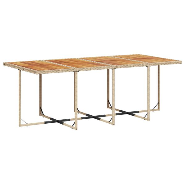 vidaXL Ensemble &agrave; manger de jardin et coussins 13 pcs beige