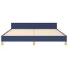 vidaXL Cadre de lit sans matelas bleu 160x200 cm tissu