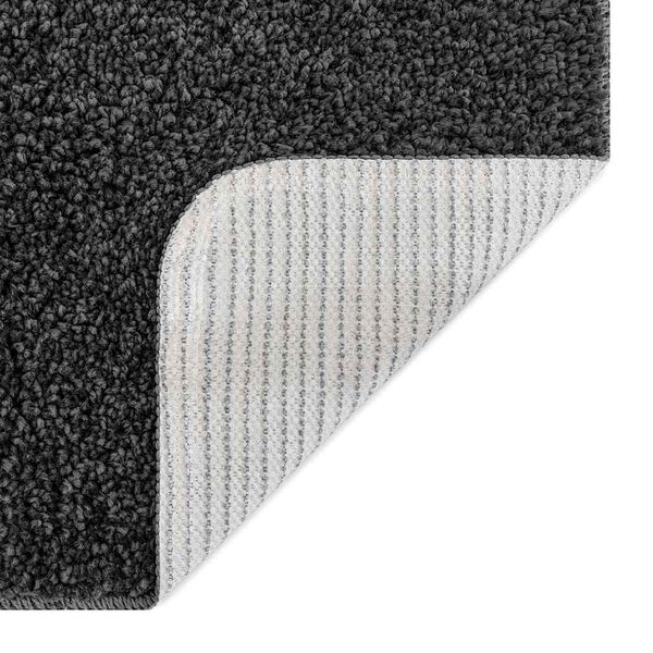 vidaXL Tapis Shaggy Anti-d&eacute;rapant Gris fonc&eacute; 160 x 160 cm PP