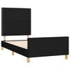 vidaXL Cadre de lit sans matelas noir 90x200 cm tissu