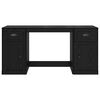 vidaXL Bureau avec armoire avec tiroir Ch&ecirc;ne noir 154,5 x 50 x 75 cm
