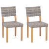 vidaXL Chaise de salle &agrave; manger GENDT 2 pc Rattan Kubu Gris Kubu