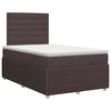 vidaXL Lit boxspring avec matelas Marron fonc&eacute; 120 x 190 cm Tissu