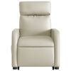 vidaXL Fauteuil inclinable de massage Cr&egrave;me Similicuir