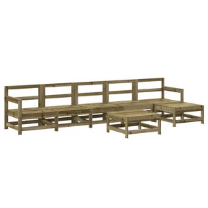 vidaXL Salon de jardin 7 pcs bois de pin impr&eacute;gn&eacute;