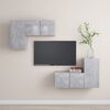 vidaXL Ensemble de meubles TV 4 pcs Gris b&eacute;ton Bois d'ing&eacute;nierie