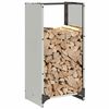 vidaXL Portant de bois de chauffage 40x30x80 cm acier inoxydable