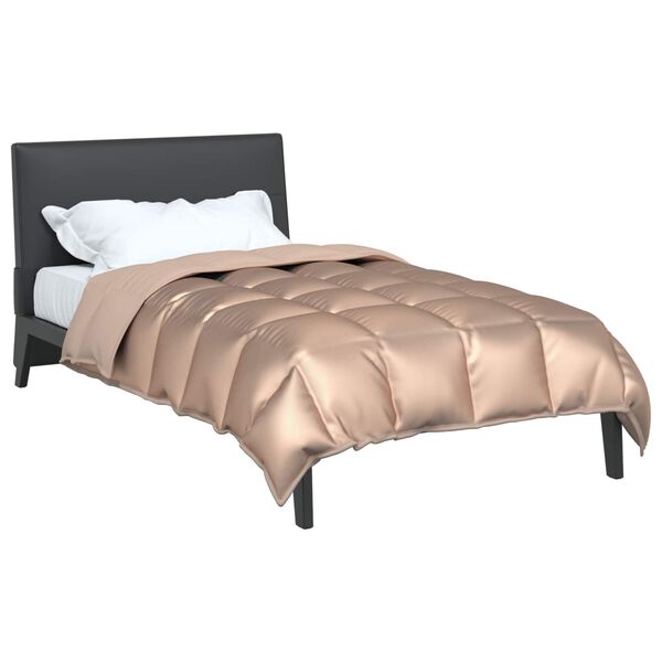 vidaXL Duvet d'hiver Dor&eacute; 200 x 140 cm Satin et Microfibre