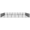vidaXL Chenil d'ext&eacute;rieur pour chiens Acier 60,22 m&sup2;
