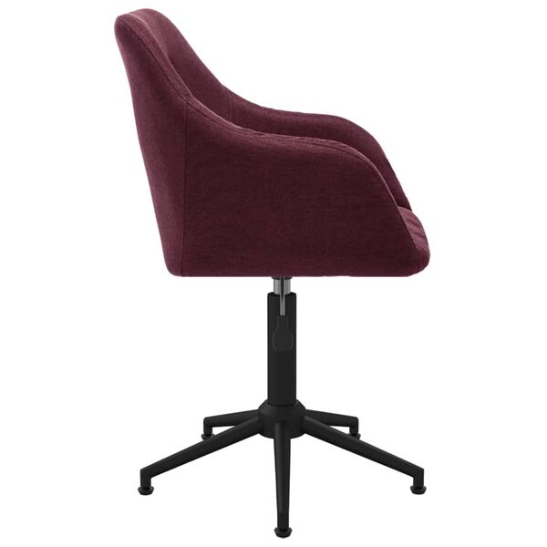 vidaXL Chaise pivotante de bureau Violet Tissu