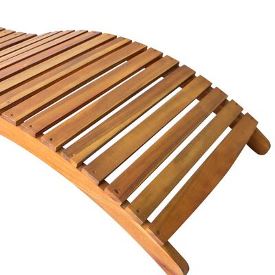 vidaXL Chaises longues lot de 2 Bois d'acacia solide