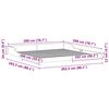 vidaXL Cadre de lit Marron 200 x 200 cm Pin massif