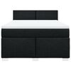 vidaXL Sommier &agrave; lattes de lit avec matelas Noir 160x200 cm Tissu