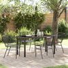 vidaXL Ensemble de salle &agrave; manger pour jardin 5 pcs Noir polyrotin