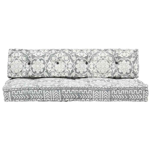vidaXL Coussin de canapé palette Gris clair Tissu Patchwork