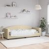 vidaXL Lit de repos sans matelas cr&egrave;me 80x200 cm tissu