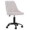 vidaXL Chaises pivotantes &agrave; manger lot de 6 cr&egrave;me tissu