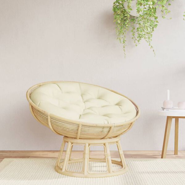 vidaXL Coussin rond cr&egrave;me &Oslash; 100 x11 cm tissu oxford