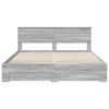 vidaXL Cadre de lit Gris Sonoma 200 x 200 cm Bois d'ing&eacute;nierie