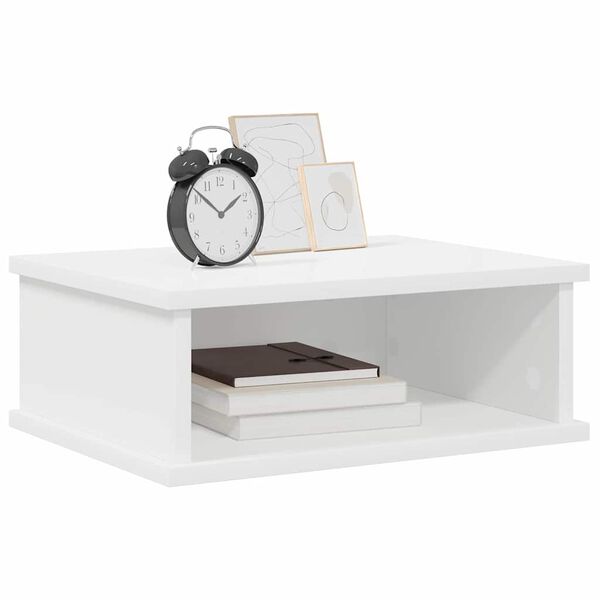 vidaXL Table de chevet Blanc 40 x 31 x 15 cm Bois d'ing&eacute;nierie