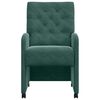vidaXL Chaises de Salle &agrave; Manger avec Roues 2 pcs Vert fonc&eacute; Velours
