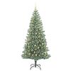 vidaXL Arbre de No&euml;l artificiel floconn&eacute; de neige avec lumi&egrave;re LED