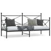 vidaXL Lit de repos sans matelas noir 80x200 cm acier