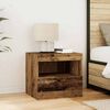 vidaXL Cabinet de chevet avec tiroir 2 pcs Bois ancien 50 x 40 x 45 cm