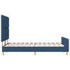 vidaXL Cadre de lit avec t&ecirc;te de lit Bleu 140 x 200 cm tissu
