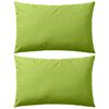 vidaXL Oreiller d'ext&eacute;rieur lot de 2 60 x 40 cm Vert pomme