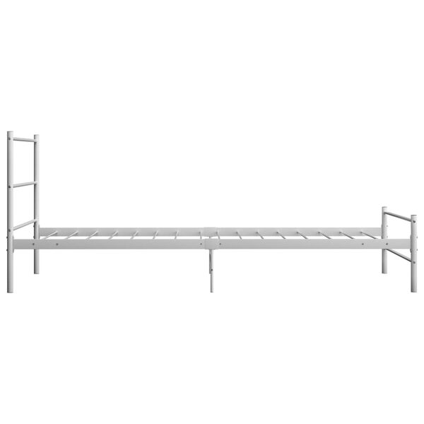 vidaXL Cadre de lit sans matelas blanc m&eacute;tal 90x200 cm