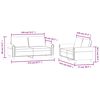 vidaXL Ensemble de canap&eacute;s 2 pcs avec coussins Marron Velours