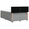 vidaXL Sommier &agrave; lattes de lit avec matelas Gris clair 160x200cm Tissu