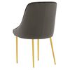 vidaXL Chaises &agrave; manger lot de 4 gris fonc&eacute; velours