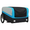 vidaXL Remorque de v&eacute;lo noir et bleu 45 kg fer