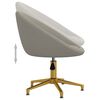 vidaXL Chaise pivotante de bureau Gris clair Velours