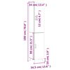 vidaXL Buffet haut Blanc 34,5x34x180 cm Bois d'ing&eacute;nierie