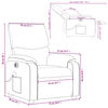 vidaXL Fauteuil inclinable de massage &eacute;lectrique marron tissu