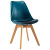 vidaXL Chaises &agrave; manger lot de 2 turquoise et noir similicuir