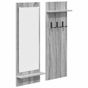 vidaXL Porte-manteau mural Montage mural Gris Sonoma 70 x 10 x 90 cm