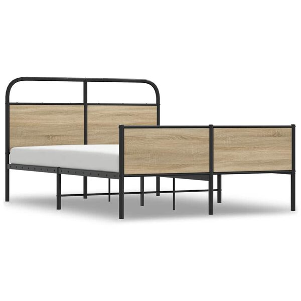vidaXL Cadre de lit sans matelas 140x200 cm ch&ecirc;ne sonoma