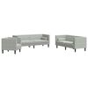 vidaXL Canap&eacute; de salon 3 pc Gris clair Velours
