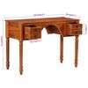 vidaXL Bureau avec tiroirs 110x50x76 cm bois d'acacia solide