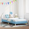vidaXL Cadre de lit pour enfants avec t&ecirc;te de lit Bleu 90 x 200 cm PU