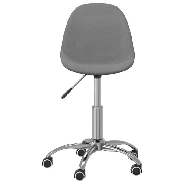 vidaXL Chaises pivotantes &agrave; manger lot de 6 Gris clair Tissu